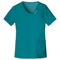 Cherokee Luxe Crossover V-Neck Pin-Tuck Top